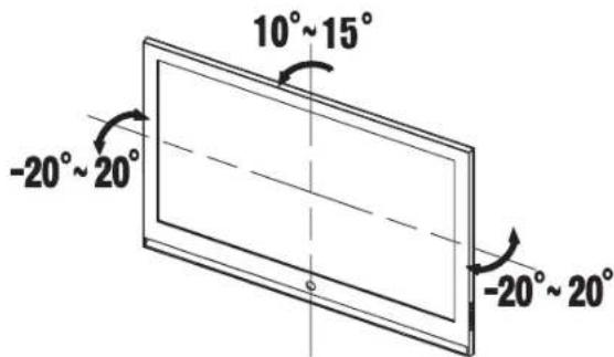 SAMSUNG WMN4277TT - Réglage de l'inclinaison du support mural - 1