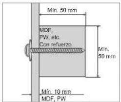 SAMSUNG WMN4277TT - Montaje del soporte mural - 1