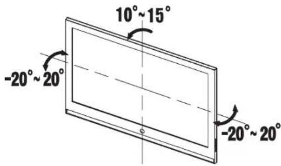 SAMSUNG WMN4277TT - Regolazione dell'angolazione della staffa a parete - 1