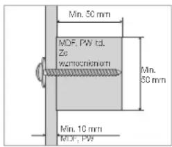 SAMSUNG WMN8000SXT - Środki ostrojniosci dotyczemontazu uchwytu sciennego - 1