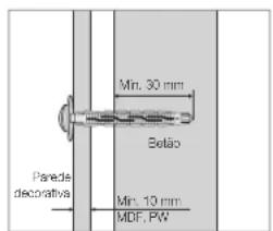 SAMSUNG WMN8000SXT - Precauçoes a ter na instalação do suporte para montagem na parede - 4