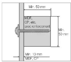 SAMSUNG WMN8000SXT - Précautions d'installation du support mural - 1