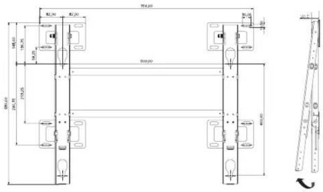 SAMSUNG WMN8000SXT - 試測測量（mm）/次數 - 2