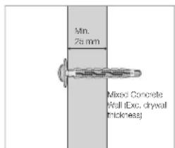 SAMSUNG WMN8000SXT - Wall Mount Installation Precautions - 5