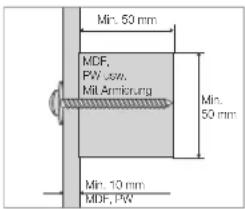 SAMSUNG WMN8000SXT - Sicherheitshinweise zur Montage der Wandhalterung - 1