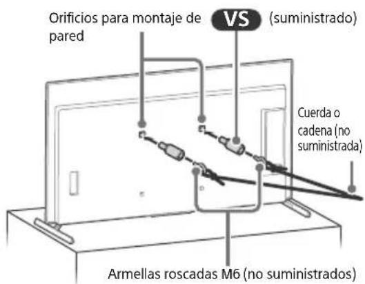 SONY Bravia XR-77A80CK - Fije el TV a la base de soporte. - 3