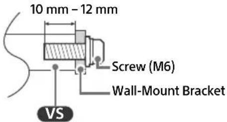 SONY Bravia XR-77A80CK - Using the optional Wall-Mount Bracket (Except SU-WL855) (not supplied) - 1