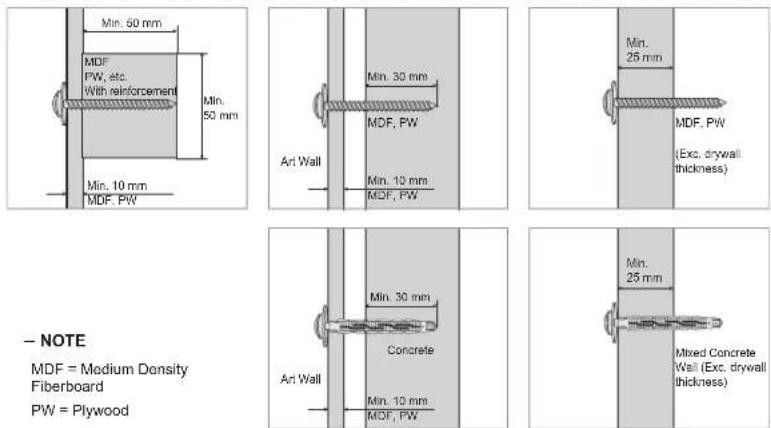 SAMSUNG WMN4070TT - Installing the wall mount - 1