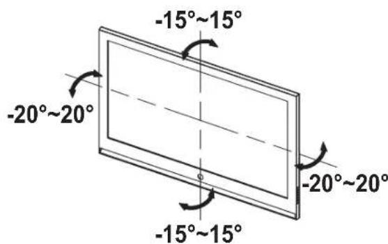 SAMSUNG WMN4070TT - Justera väggfästets vinkel - 1
