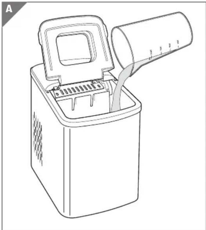 Ambiano GT-EWM-01-US - a) Inserire l'acqua - 2