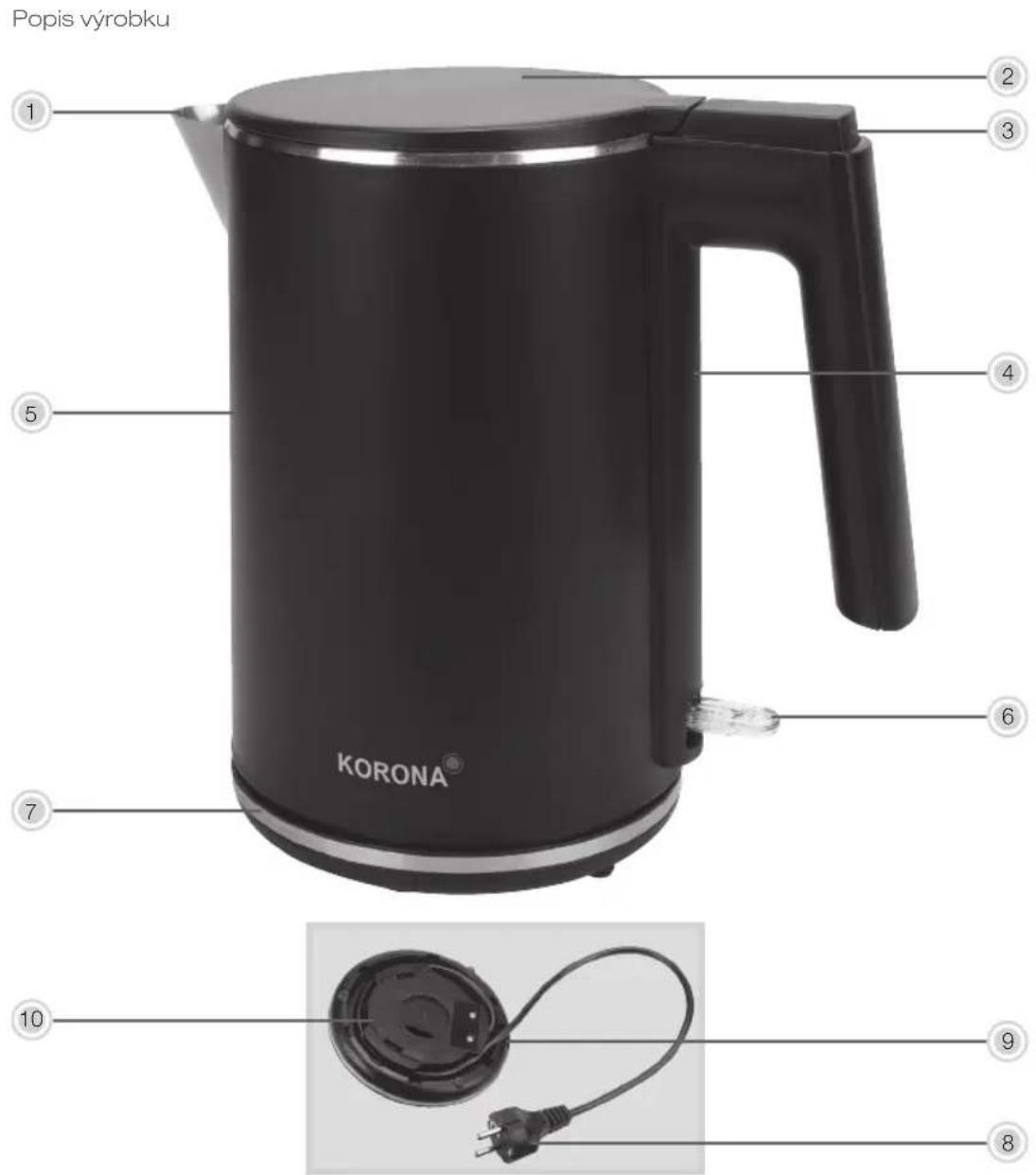 KORONA 20119 - Výstraha! Abyste predešli možnému zraněné/poskození zařizení, urazu elektrickým proudem a nebezpečí požáru. - 1