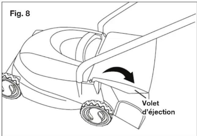 Fig. 8 Volet d'éjection