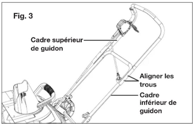 Snow Joe SJ624E-ES - Assemblage des cadres de guidon - 3
