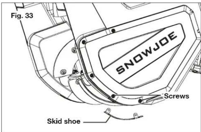 Snow Joe SJ627E-CVR - Replacing the Skid Shoes - 1