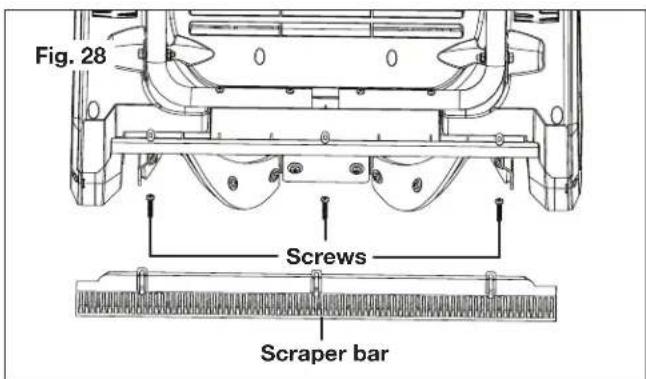 Snow Joe SJ627E-CVR - Replacing the Scraper Bar - 2