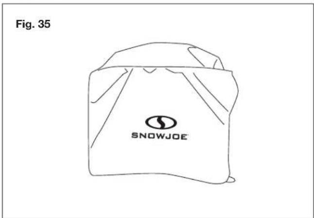 Snow Joe SJ627E-CVR - Using the Storage Cover - 2