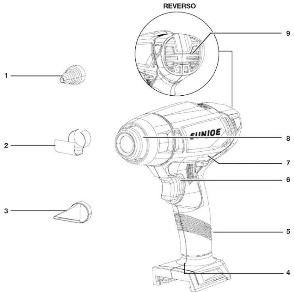 Sun Joe 24V-HG100-CT - Conozca su pistola de calentamento - 1