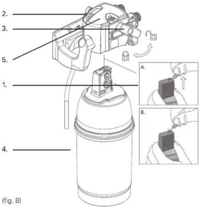 BRITA MyPure P1 - Step 5: Inserting the filter cartridge (see fig. 8) - 1