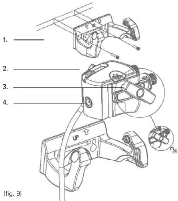 BRITA MyPure P1 - Paso 6 (opcional): Montaje mural para instalar el cartucho bajo el fregadero y ahorrar espacio (ver fig. 9) - 1