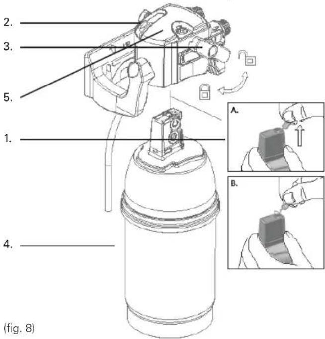 BRITA MyPure P1 - Paso 5: Inserción del cartucho filtrante (ver fig. 8) - 1
