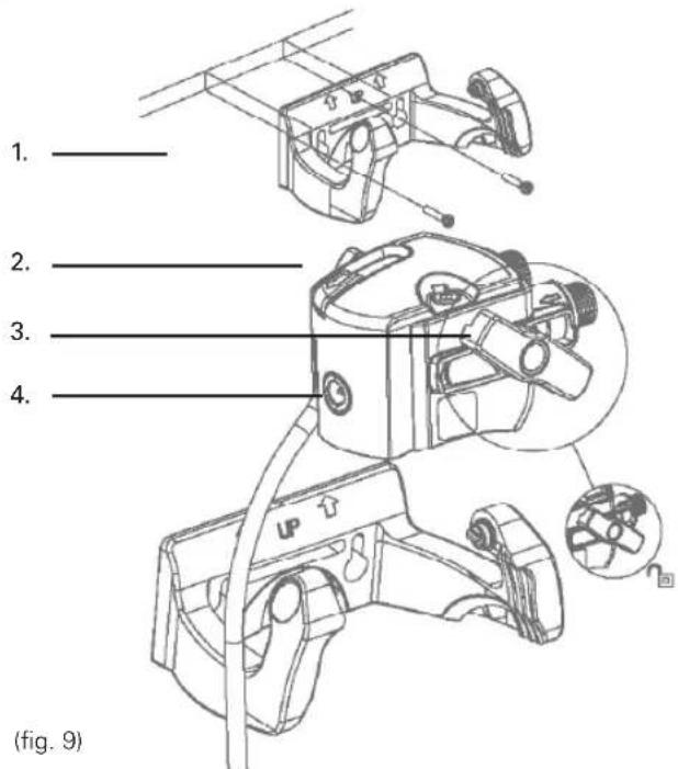 BRITA MyPure P1 - Passo 6 (opcional): suporte de parede economizador de espaço para instalar a carga sob o lava-loiça (ver fig. 9) - 1