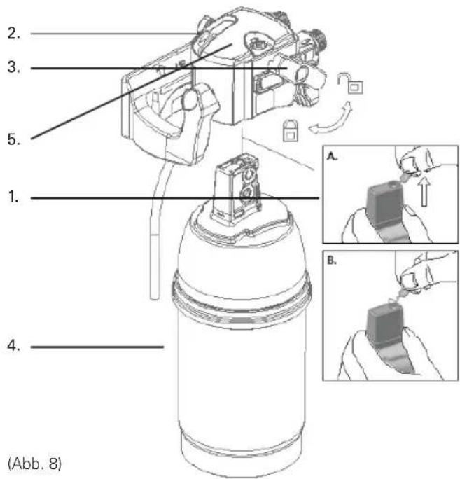 BRITA MyPure P1 - Schritt 5: Einsetzen der Filterkartusche (vgl. Abb. 8) - 1