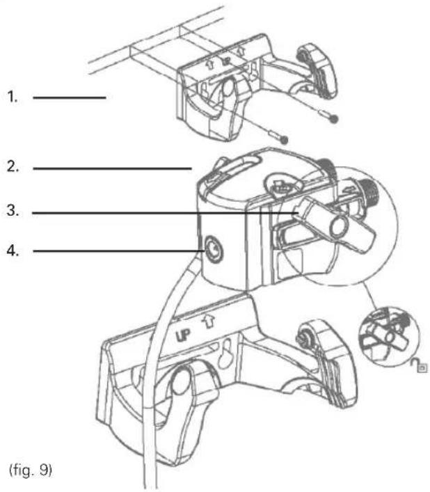BRITA MyPure P1 - Fase 6 (opzionale): fissaggio a parete salvaspazio per installare il filtro sotto il lavello (vedere fig. 9) - 1