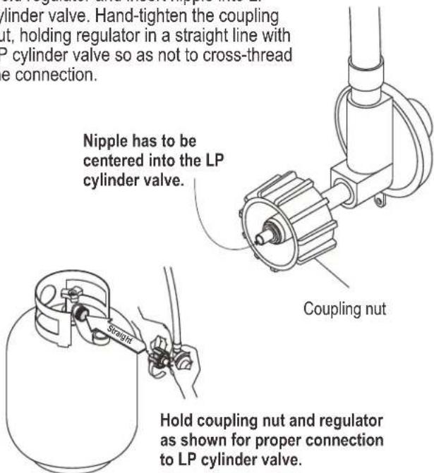 Char-Broil Gas2Coal 463370519 - Connecting Regulator to the LP Cylinder - 3