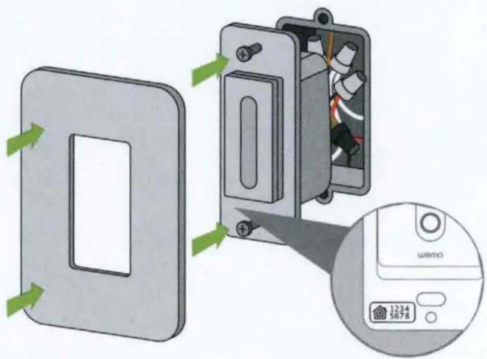 BELKIN Wemo WiFi Smart Dimmer - Screw the Dimmer into the wall and snap on the cover plate - 1