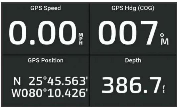 GARMIN ECHOMAP UHD2 7X - Affichage des jauges - 1
