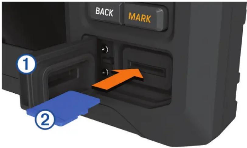 GARMIN ECHOMAP UHD2 7X - Insertion de cartes mémoire - 1