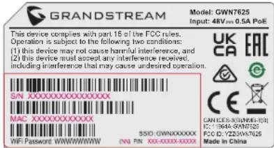 GRANDSTREAM GWN7625 - Montaż na suficle - 6