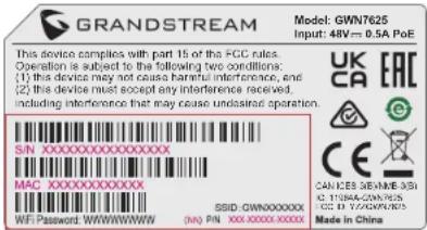 GRANDSTREAM GWN7625 - Montagem no Teto - 3