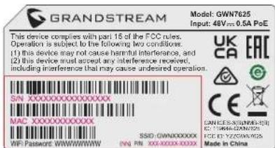 GRANDSTREAM GWN7625 - 顶式安装 - 6