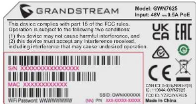 GRANDSTREAM GWN7625 - Montage au Plafond - 3