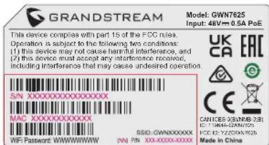GRANDSTREAM GWN7625 - CONNECT TO GWN7625 DEFAULT Wi-Fi NETWORK - 1