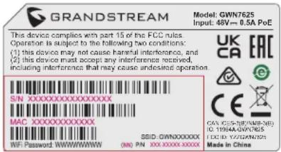 GRANDSTREAM GWN7625 - ПОДКЛЮЧИТЬ К Wi-Fi CETI GWN7625 ПО УМОЛЧАНИЮ - 1