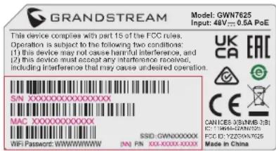 GRANDSTREAM GWN7625 - Montura de Techo - 6