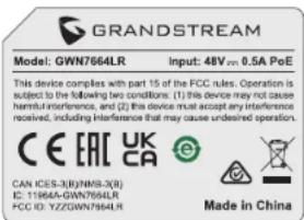 GRANDSTREAM GWN7664LR - Méthode 1: Détecter le GWN7664LR via son adresse MAC - 1