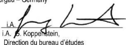 ATIKA BWS 500-2 - Responsable de l'établissement des documentations techniques: - 1