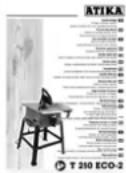 ATIKA T 250 ECO-2 - Symbols Operating instructions - 6
