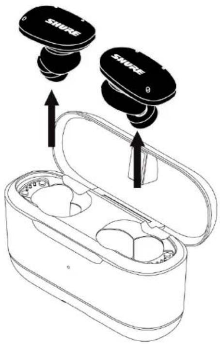 SHURE AONIC FREE - Allumer et appairer automatiquement - 1