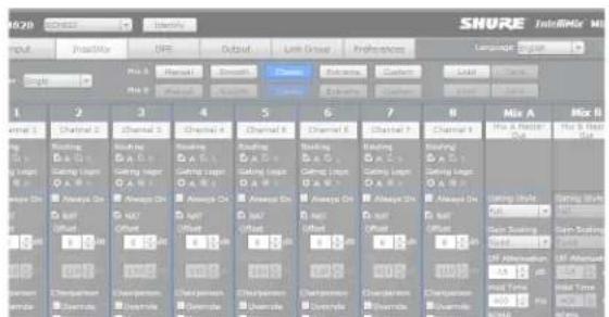 SHURE SCM820 - Exemple d'applications de mélangeur double : - 2