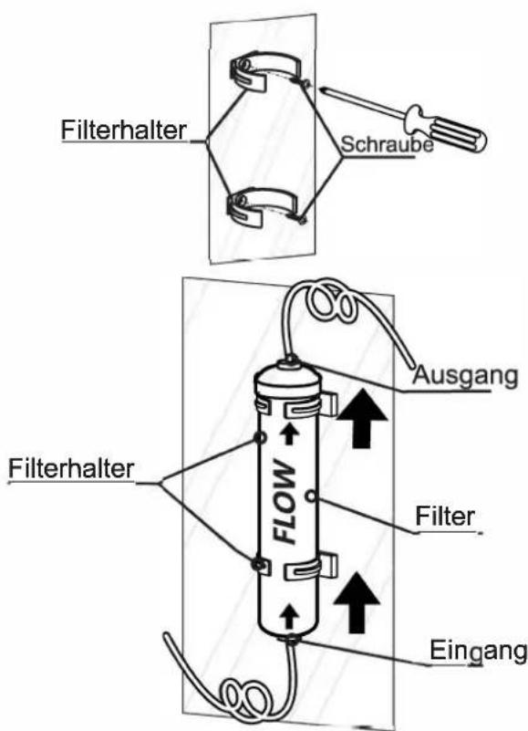 ELECTROLUX EAL565NWCN - Installation der Wasserleitungen und Filter Installation des Wasserfilters - 1