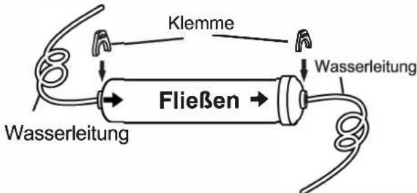 ELECTROLUX EAL565NWCN - Installation der Wasserleitungen des Filters - 3