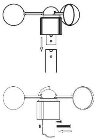 TFA Stratos 35.1077 - a.) Mounting the wind sensor - 1