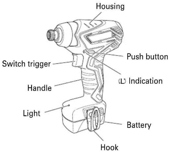 HiKOKI WH10DFL2 - Cordless Impact Driver (WH10DFL2) - 1