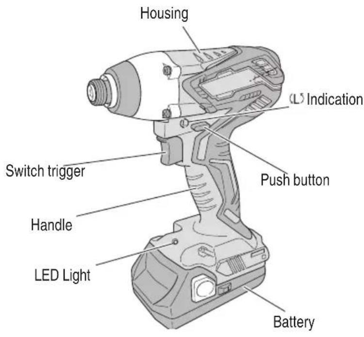 HiKOKI WH18DGL - NAME OF PARTS - 1