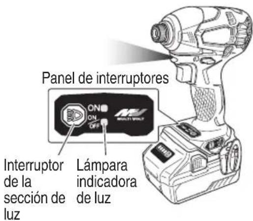 HiKOKI WH36DB - Cómo utilizar la luz LED - 1