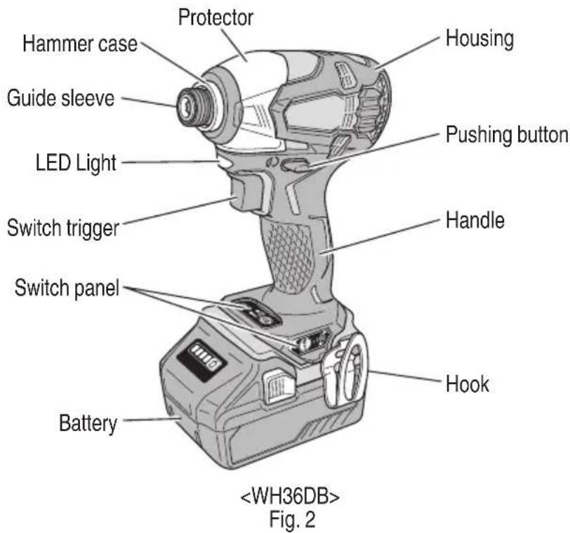 HiKOKI WH36DB - Cordless Impact Driver (WH36DB) - 1